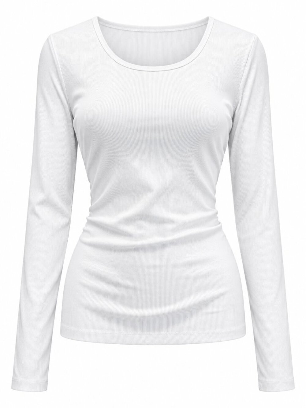 Rebel Sugar White Ribbed Fitted Long Sleeve Top XL Y2K